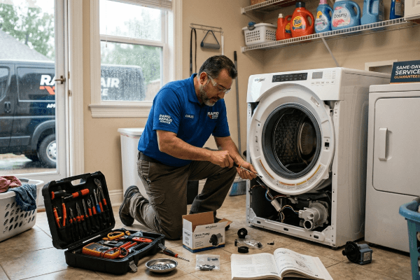 Washing machine repair technician in Arlington, Virginia